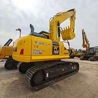 Excavadora Usada Komatsu PC160 de 16 Toneladas, Original de Japón, con Motor Yanmar de 82.4kW, Bomba de Cucharón de 0.65m, Eficiente en Consumo de Combustible, para Trabajos de Demolición