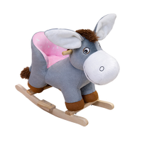 Nouvelle chaise berçante pour animaux 2025, adorable chaise berçante gris âne pour enfants