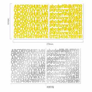 0.5 Inch <b>Letter</b> Sticker for Discount Gold and Silver English Self-<b>Adhesive</b> Waterproof Gift Diy Account Sticker - Product Image 4