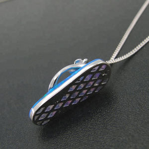 Hawaii Shoes Blue Fire <b>Opal</b> <b>Pendant</b> <b>Necklace</b> - Product Image 5