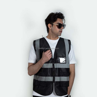 Veste de Sécurité BTP Haute Visibilité Multi-Poches Colorée Réfléchissante Gilet de Travail