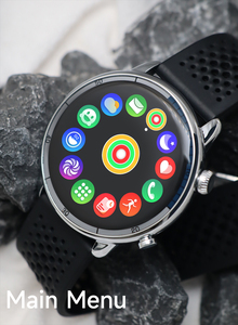Montre connectée portable avec assistant vocal IA, unisexe, écran AMOLED en silicone, étanche IP68, suivi d'activité, santé, répond aux appels - Product Image 6