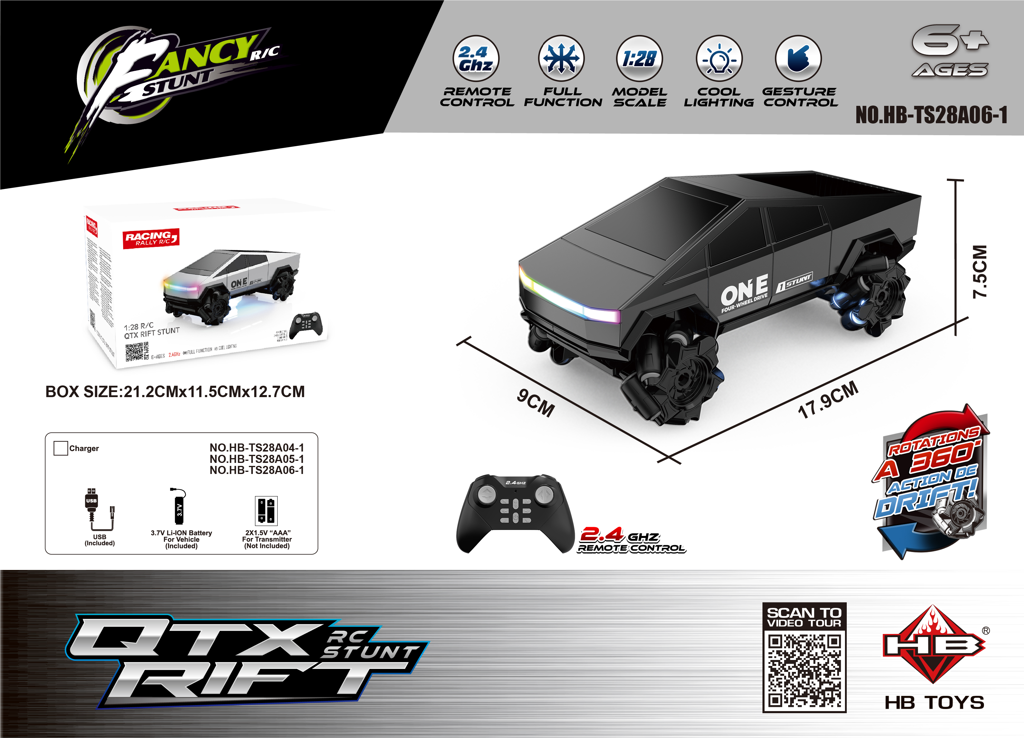 HB-TS28A06-1 Black (with battery)