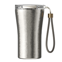 Mug à café en titane 12oz, double paroi, isolé sous vide, léger, pour les voyages, le bureau, approuvé par la FDA, sans BPA, anti-fuite, support ODM