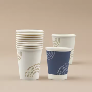 Fábrica al por mayor 12Oz 16Oz 24Oz personalizado frío bebida caliente taza de papel impreso papel de doble pared desechables tazas de té y café - Product Image 4