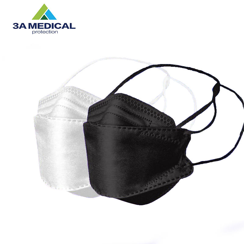 Пользовательский логотип маска медицинская Корейская черная 4Ply Earloop Facemask Quanzhou Kf94