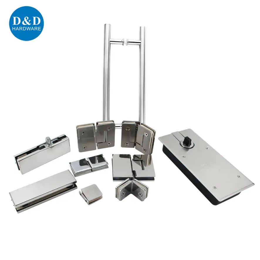 Accessori per porte d'ingresso in alluminio in acciaio inossidabile accessori per bagno in vetro