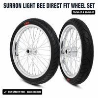Sur-Ron Light Bee X LBX Segway X260, jeu de roues de 19 pouces, jantes renforcées en aluminium CNC noir, moyeu avant et arrière, moto électrique tout-terrain