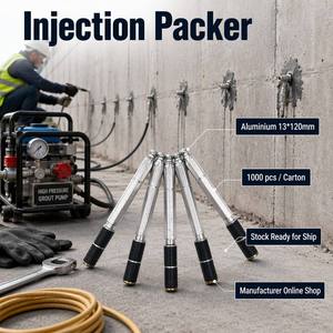 Aluminum 13*120mm A12 Low Pressure Grouting Injection Packer LDPE <b>Waterproof</b> <b>Materials</b> for Concrete Wall Tile Bubble Format - Product Image 1