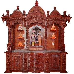 Home Decor Teak Wood Temple Manufacturer Best Pooja Room Mandir in Exquisite Designs Best Selling Teak Wooden Hindu Home Mandir - Product Image 3