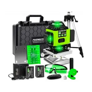 Atacado Alta precisão à prova d'água 16 linhas Green Blue Beam Laser Level 4D 360 graus ferramentas de construção