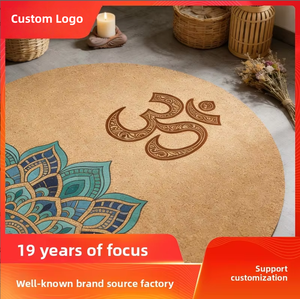 Tapete de <span class=keywords><strong>Yoga</strong></span> Extra Grande de 140 cm, de Corcho y Caucho Natural, Doble Cara, Antideslizante, Tapete de Meditación Extra Grande con Diseño Impreso, Ecológico - Product Image 3