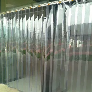 Pvc Strip Door Curtains Good Quality 2-5mm Natural Clear Blue Clear Super Clear Yellow Prevent Wind And Dust Soft Strip Curtain PVC Door Curtain