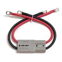 قابس طاقة 50A/120A/175A 600V مع كابل سيليكون 8/6/4/2/0awg لشحن بطارية السيارة الكهربائية، طقم موصلات عالية التيار