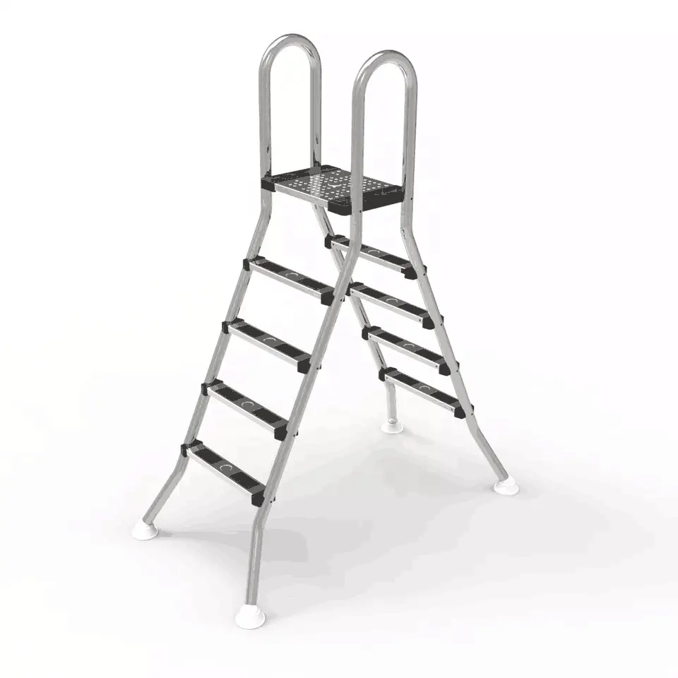 High quality Deluxe 304 Stainless Steel Pool Ladder for above ground pool