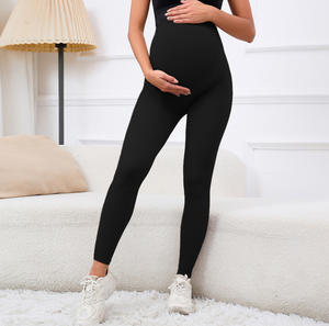 King Mcgreen Star Leggings de embarazo de cintura alta Ropa de <span class=keywords><strong>maternidad</strong></span> para mujeres embarazadas Soporte para el vientre <span class=keywords><strong>Leggins</strong></span> de punto Pantalones corporales - Product Image 3