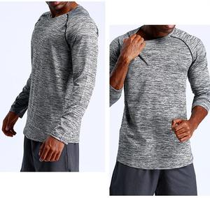 2025 <span class=keywords><strong>da</strong></span> uomo a manica lunga Fitness <span class=keywords><strong>palestra</strong></span> <span class=keywords><strong>da</strong></span> corsa Tshirt a compressione rapida e asciutta leggera a buon mercato sport tinta unita maglia Slim Fit 180g - Product Image 5