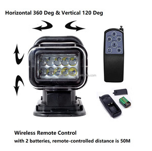 Đèn pha <span class=keywords><strong>LED</strong></span> điều khiển từ xa không dây 7 inch 50W, chùm tia điểm, ánh sáng trắng, đèn lái xe ngoài trời, đèn mui xe, đèn ngoại thất ô tô - Product Image 6