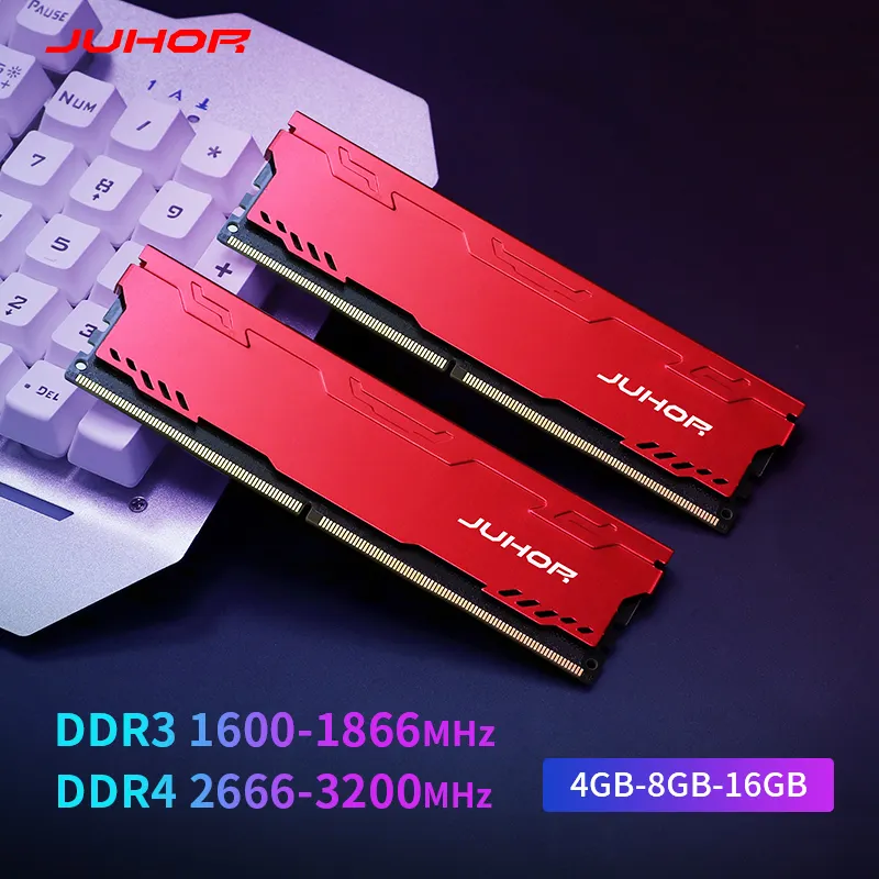 JUHOR 메모리아 램 DDR3 8G 4G 1866 1333 1600MHz DDR4 8G 16G 32G 2133MHz 2400MHz 2666MHz 32000MHz UDImm PC 램 데스크탑 메모리