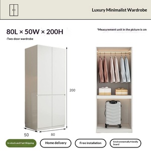 <span class=keywords><strong>Armadio</strong></span> in Legno Massello Design Nordico con Ante a Battente per Camera da Letto, Stanza in Affitto, Appartamento Moderno e Semplice, <span class=keywords><strong>Armadio</strong></span> per Bambini - Product Image 6