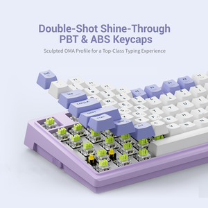 PBT keycap USB Tipe C berkabel ergonomis Linear merah tombol Desktop Laptop mekanik PC game Tablet Keyboard - Product Image 4