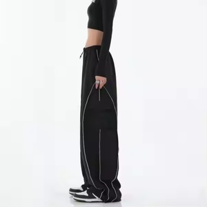 Pantalones de Verano para Mujer, Estilo Deportivo, 100% Nailon, Cintura Baja, Holgados, con Logotipo Personalizado, Precio Bajo, Gran Venta - Product Image 3