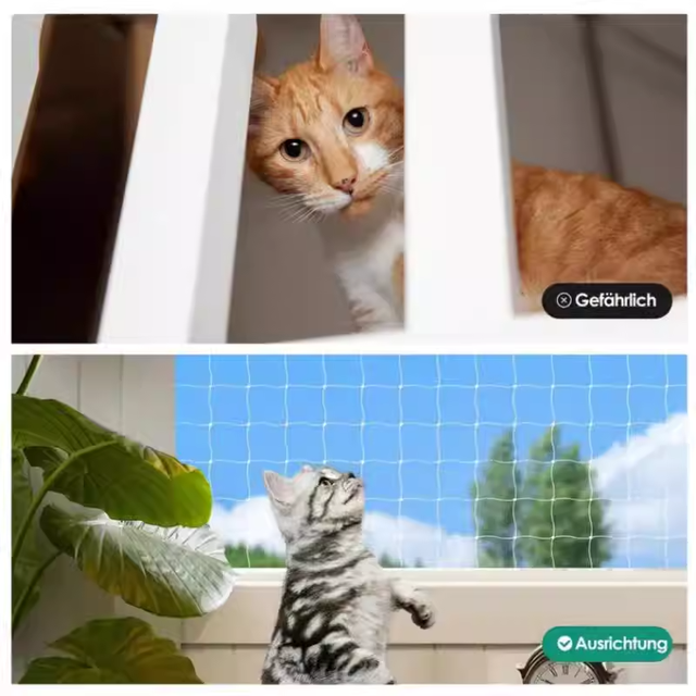 Crystal Clear 100% Virgin Nylon Monofilament Protection Netting for Balcony Weatherproof Invisible cat Net
