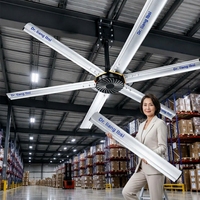 Ventilateur de plafond HVLS sur mesure, ventilateur industriel robuste, pales en aluminium, circulation d'air pour entrepôt