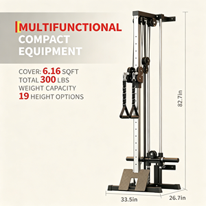 Machine à <span class=keywords><strong>poulie</strong></span> à câble en acier pour la musculation à domicile, idéale pour les exercices de <span class=keywords><strong>tirage</strong></span> dorsal, d'épaules et de triceps - Product Image 2