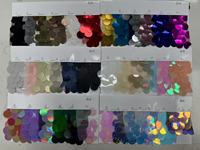 ZSY Conception De Vêtements Irisé En Gros Multi Couleur 18mm Rond Grand Tissu À Paillettes
