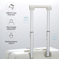 Valise de luxe légère pour femme, mini, ouverture latérale, bagage de voyage d'affaires léger avec sacoche pour ordinateur portable