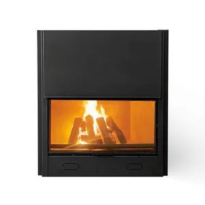 Adorefires Burning Stove Wood New for Home Black Steel Living Room Modern Freestanding Vent Free Gas Indoor Fireplace