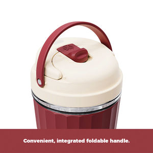 الشركة المصنعة للبيع بالجملة في الهواء الطلق المحمولة صديقة للبيئة واضحة البورسليكات الزجاج أكواب القهوة الجاهزة كوب ماء مع مقبض - Product Image 3