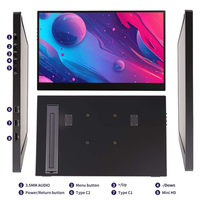 Moniteur portable ultra-fin 15,6 pouces IPS Full HD 1080P, écran secondaire externe pour ordinateur portable, Mac, téléphone, jeux