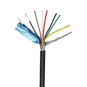 450/750V RVVP 2 4 12 20 24 19 cores 0.75mm 1mm 2.5mm pvc shielded wire fire resistant power control cable