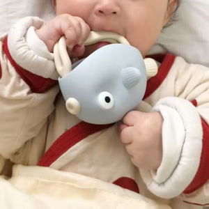 Guante de dentición de pescado CPC, manopla de dentición de silicona, juguetes de dentición para bebés, mordedor unisex de dibujos animados - Product Image 1