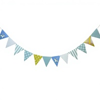 Décorations de fête d'anniversaire : Guirlandes triangulaires, fanions et bannières festifs à motif cheval de dessin animé – Fournitures de décoration