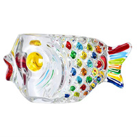 Vase d'arrangement floral hydroponique coloré, moderne et minimaliste, avec petit poisson créatif peint à la main et électroplaqué, pour la décoration intérieure FLVC