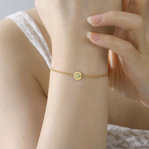 สร้อยข้อมือสแตนเลสสตีลชุบทอง 304L PVD ประดับจี้รูปดวงตาปีศาจสำหรับผู้หญิง ของขวัญสำหรับเทศกาล - Product Image 4