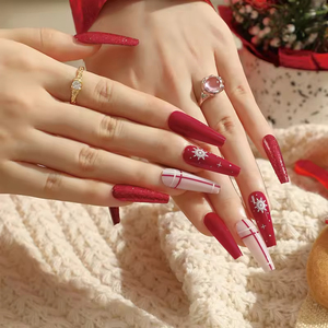 <span class=keywords><strong>Ongles</strong></span> artificiels en ABS réutilisables de haute qualité, motifs de Noël en acrylique, <span class=keywords><strong>faux</strong></span> <span class=keywords><strong>ongles</strong></span> à presser pour salon de manucure, vente en gros - Product Image 4