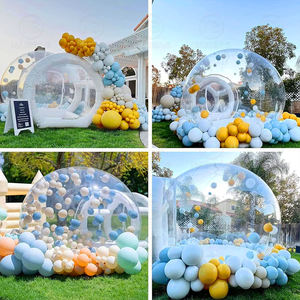 Bubble House Dome Clear Outdoor Yard Impermeable Transparente Inflable Bubble Hotel Tent Room con túnel de 2m para fiesta de boda - Product Image 5