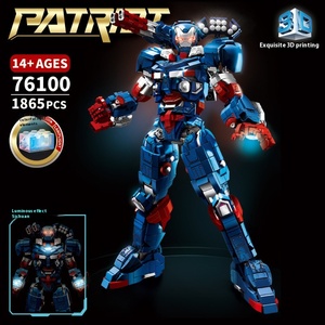 Le Yi 76099-76106 Steel Man Mecha Deformed <strong>Robot</strong> Model Building Blocks 1:8 Scale ABS Plastic <strong>Ironman</strong> for Boys Model <strong>Toy</strong> - Product Image 2
