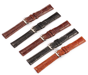 12MM 13MM 14MM 15MM 16MM 17MM 18MM 19MM 20MM 21MM 22MM 24MM chiusura a farfalla cinturino per orologio in vera <span class=keywords><strong>pelle</strong></span> di <span class=keywords><strong>coccodrillo</strong></span> - Product Image 1