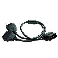 Cable de Extensión Divisor en Y Universal de 16 Pines OBD II OBD2, Conector Macho a Doble Hembra, para Autos
