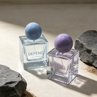 Flacon de parfum vide transparent de luxe, design carré, 15ml 30ml 50ml, flacon pulvérisateur en verre avec boîte cadeau