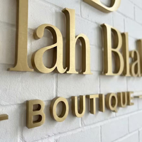 Lettres en acier inoxydable peintes sur mesure, logo 3D non lumineux pour salon de beauté, spa, barbershop, décoration murale de réception
