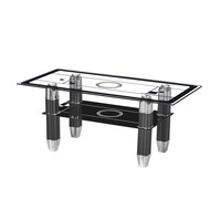 Table basse éthiopienne moderne et polyvalente en verre trempé convertible pour la maison hôtel entrepôt salle à manger prix d'usine
