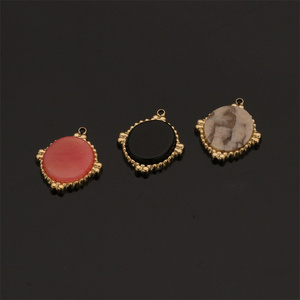 <span class=keywords><strong>Fournisseur</strong></span> en gros de breloques en <span class=keywords><strong>acier</strong></span> <span class=keywords><strong>inoxydable</strong></span> avec pendentifs en pierre naturelle, fabrication de bijoux DIY, colliers, accessoires - Product Image 1