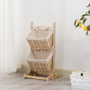 Cesto portaoggetti in legno multistrato per mobili in Rattan intrecciati in carta naturale - Product Image 5