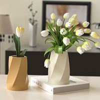Nouvelles idées : Moule en silicone de style nordique, forme torsadée irrégulière, pour pot de fleurs en plâtre/ciment DIY et récipient à bougie d'aromathérapie